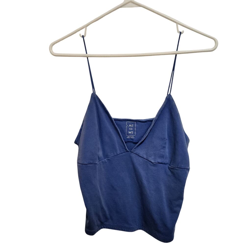 Pacsun Me To We Blue Stretch Pullover Spaghetti Strap V-Neck Cami Tank Top M